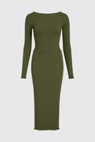 Elegant knitted maxi skirt set by Lumina Wear featuring a flattering fit, perfect for stylish women's skirts.