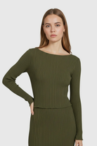 Elegant knitted maxi skirt set by Lumina Wear featuring a flattering fit, perfect for stylish women's skirts.