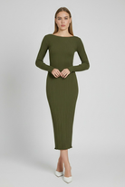 Elegant knitted maxi skirt set by Lumina Wear featuring a flattering fit, designed for stylish women's skirts.