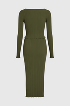 Victoria women's knitted maxi skirt set by Lumina Wear, featuring an elegant design and flattering fit, perfect for stylish outfits.