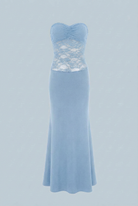 Elegant Victoria lace mermaid wedding dress by Lumina Wear featuring a sculpted silhouette and intricate lace details.