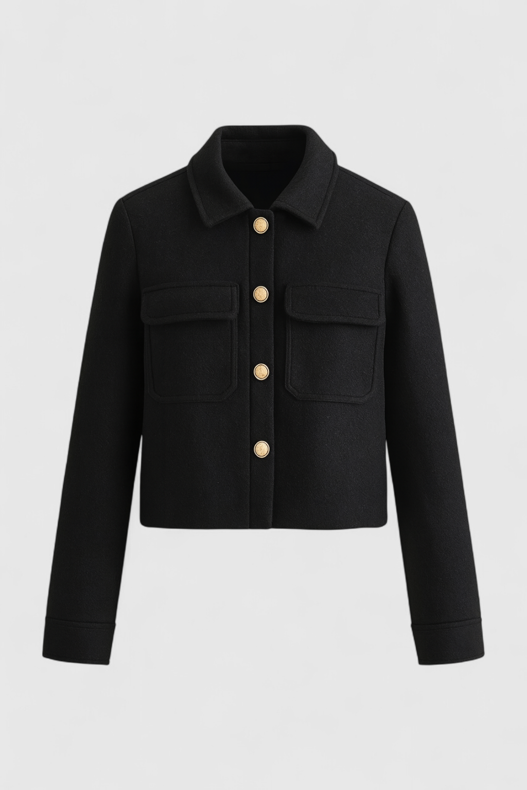 Victoria Lumina black lightweight windbreaker jacket with flattering fit, shown on a model, stylish and versatile windbreaker for women.