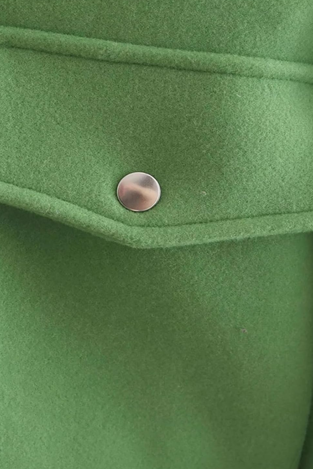 Lumina Wear Victoria green long sleeve jacket with elegant button closure, stylish and sophisticated for women.
