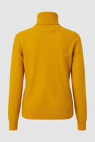 Grey Victoria Lumina Wear slim fit turtleneck sweater, close-up of stylish knit fabric and cozy collar.