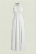 Elegant white backless summer dress by Lumina Wear featuring a flattering silhouette and stylish design.