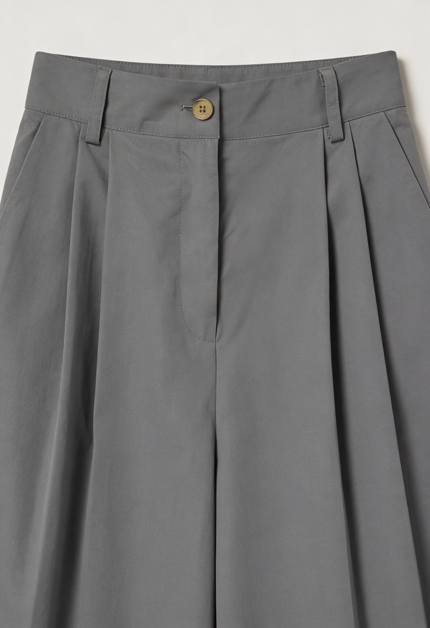 Gray Victoria Lumina high-waist palazzo pants for women, flowy and comfortable, with wide legs and a stylish silhouette.