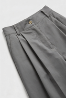 Gray Victoria Lumina high-waist palazzo pants for women, flowing and wide-leg with a comfortable fit, full-length style.