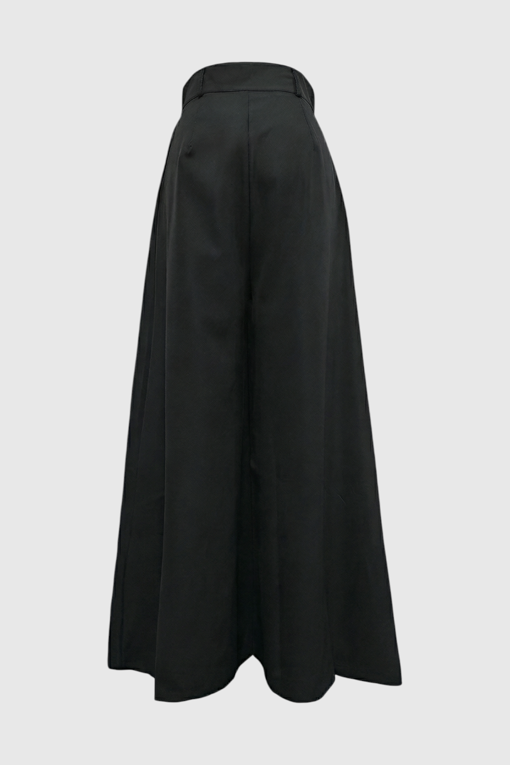 Black Victoria high-waisted wide-leg trousers by Lumina Wear featuring an elegant fit and tailored design.