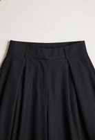 Black Victoria high-waisted wide-leg trousers by Lumina Wear, featuring an elegant fit and stylish design.