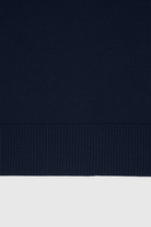 Victoria relaxed fit dark blue activewear set by Lumina Wear featuring sweatshirt and sweatpants with zipper accents.