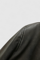 Black Victoria retro-inspired bomber jacket by Lumina Wear, featuring modern comfort and stylish design, displayed on a neutral background.