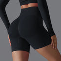 Olive green Victoria seamless high-waisted training shorts by Lumina Wear, designed for activewear and workout comfort.