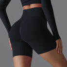 Victoria seamless high-waisted training shorts from Lumina Wear, olive green women’s activewear for workout and active lifestyle.