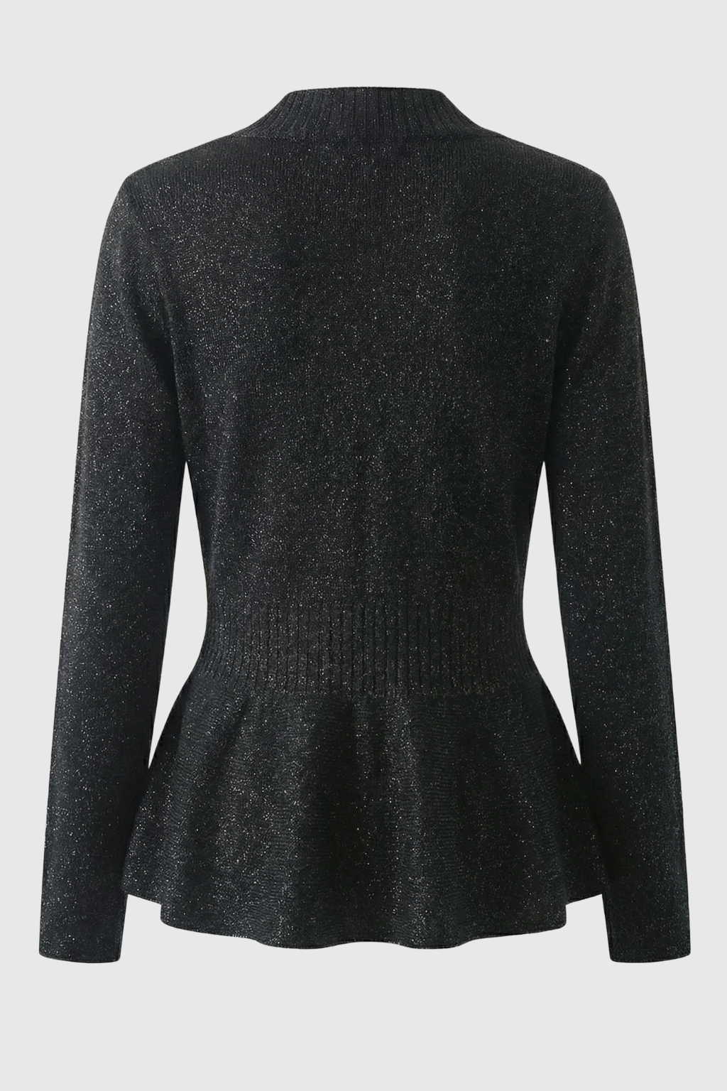 Victoria black cardigan sweater with open front design from Lumina Wear, featuring a soft, cozy fabric and relaxed fit.