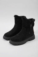 Victoria black waterproof winter boots for women by Lumina Wear, featuring durable material and cozy lining for cold weather.