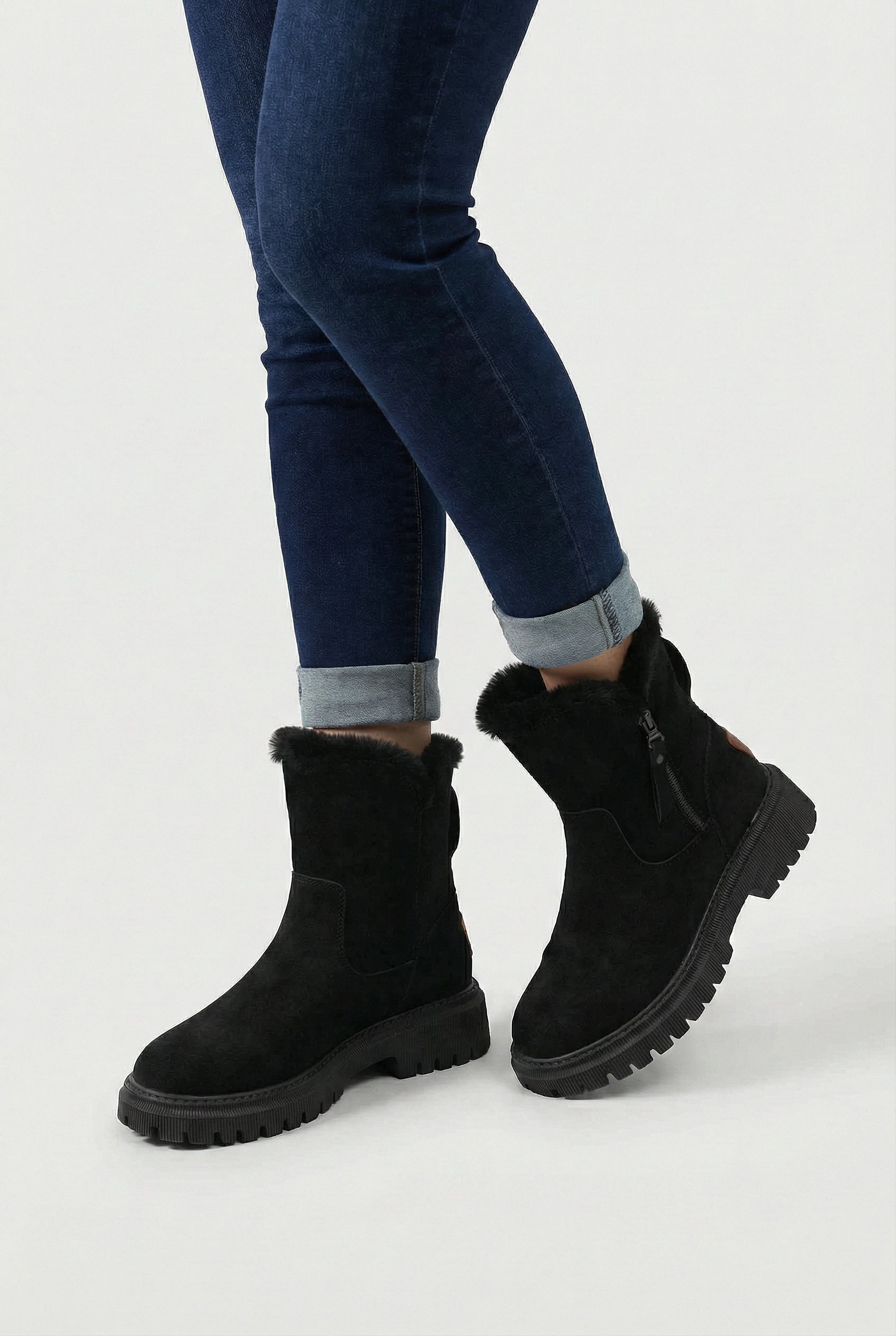 Victoria stylish black waterproof winter boots for women by Lumina Wear, featuring a sleek design and sturdy sole.