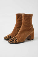 Victoria brown mid-calf boots with lace detail from Lumina Wear, featuring a stylish design and comfortable fit for women.