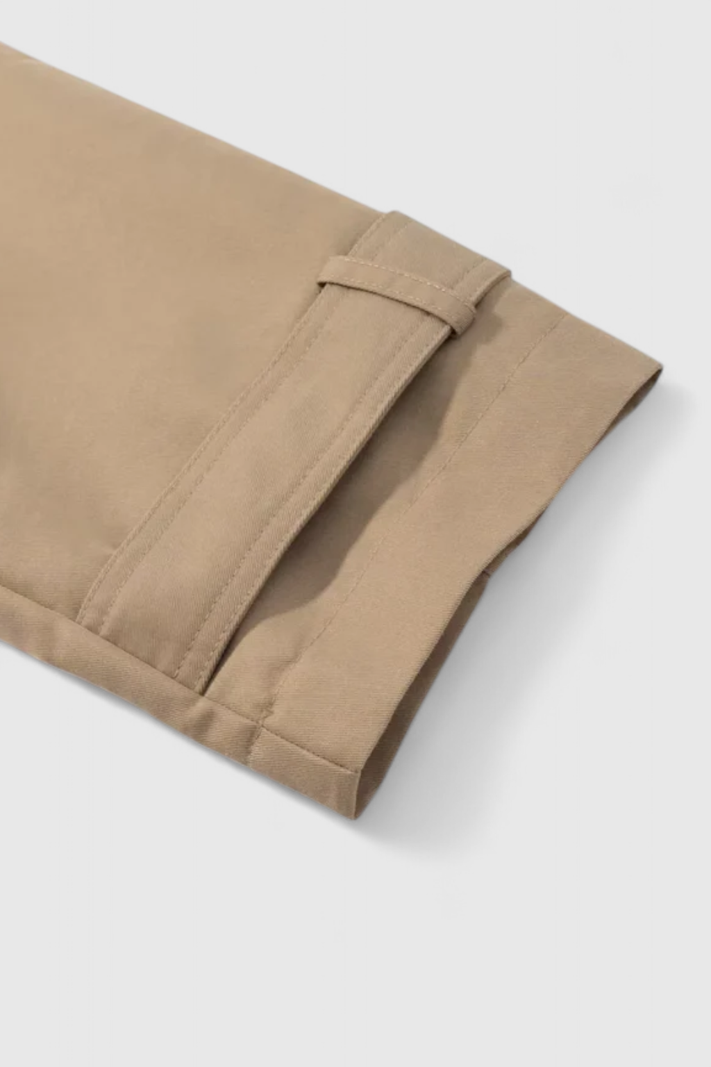 Victoria women's khaki windbreaker with double-breasted design by Lumina Wear, stylish lightweight jacket for women.