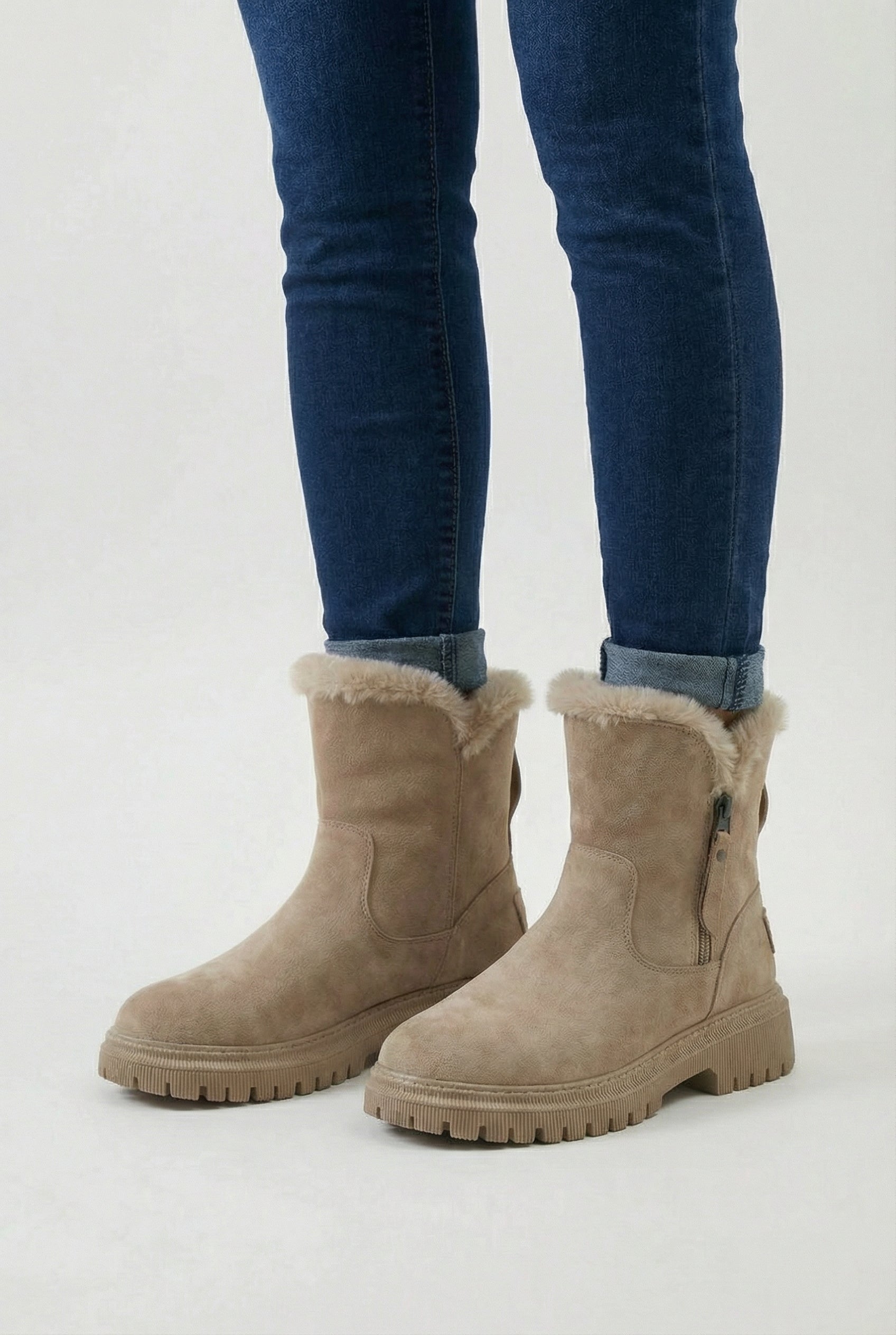 Brown Lumina Wear Victoria waterproof winter boots with a comfortable fit, featuring stylish design and sturdy soles.