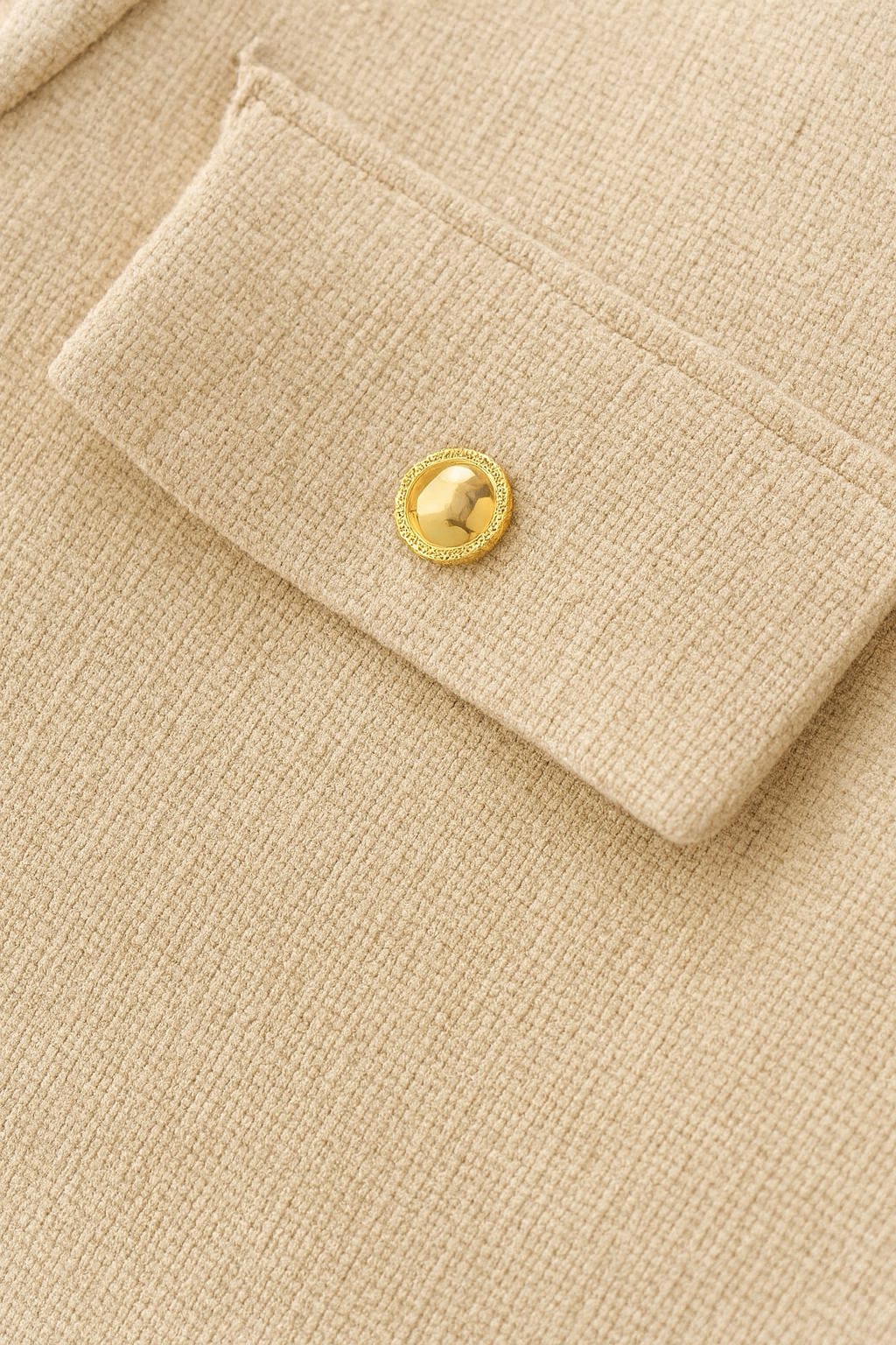 Victoria women's champagne short jacket by Lumina Wear with a tailored fit and cozy style, perfect for stylish layering.