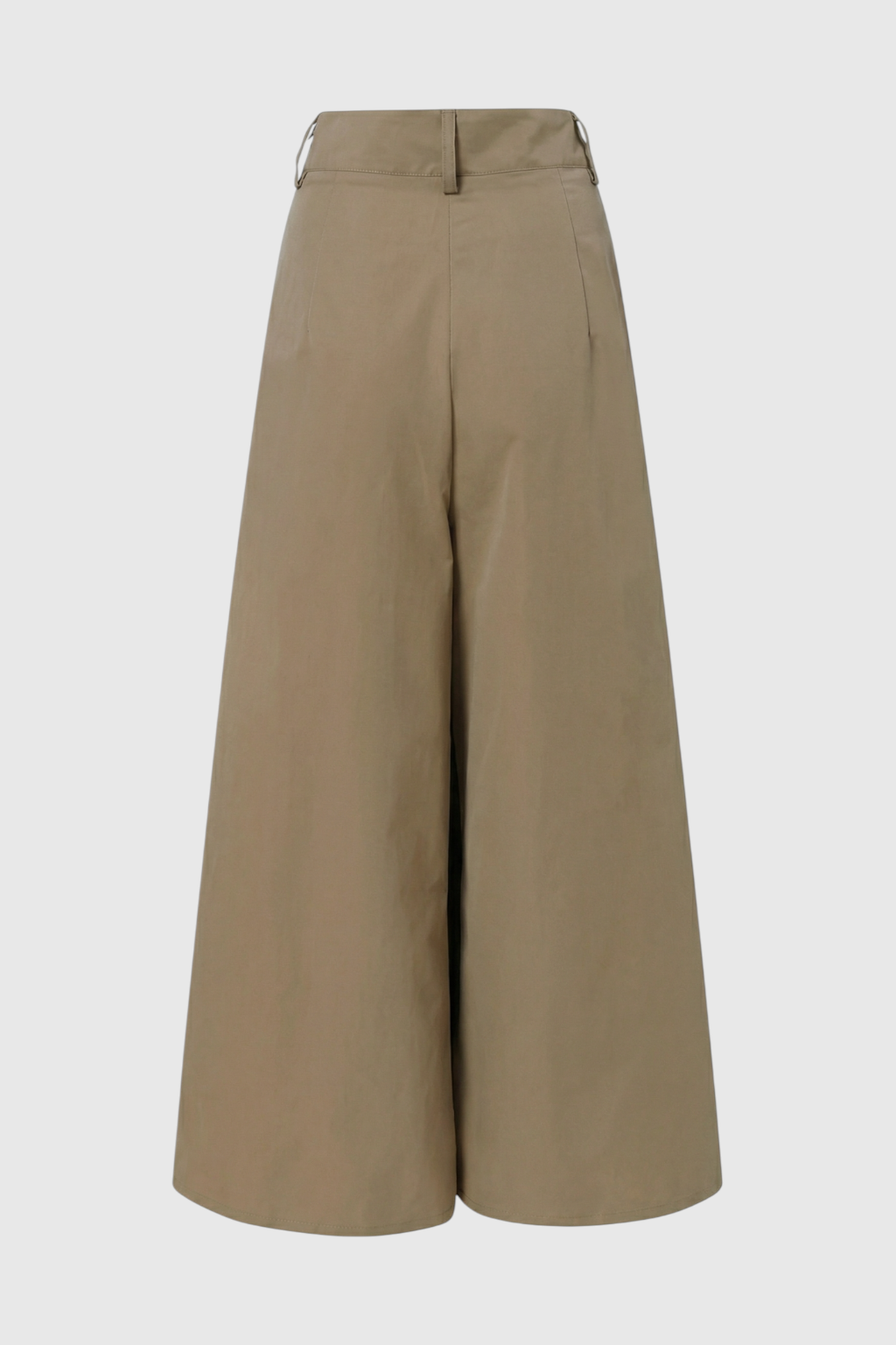 Victoria Lumina high waist flowy palazzo pants for women in khaki, showcasing the tailored, wide-leg design and lightweight fabric.