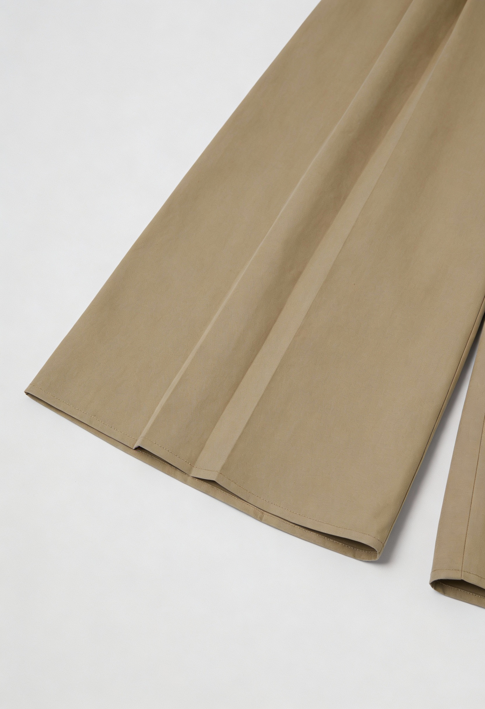Lumina Wear Victoria high waist flowy palazzo pants for women in khaki, featuring a tailored fit and wide-leg design