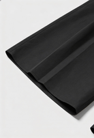 Victoria high-waisted black palazzo pants for women by Lumina Wear, tailored fit, flowing wide-leg style.