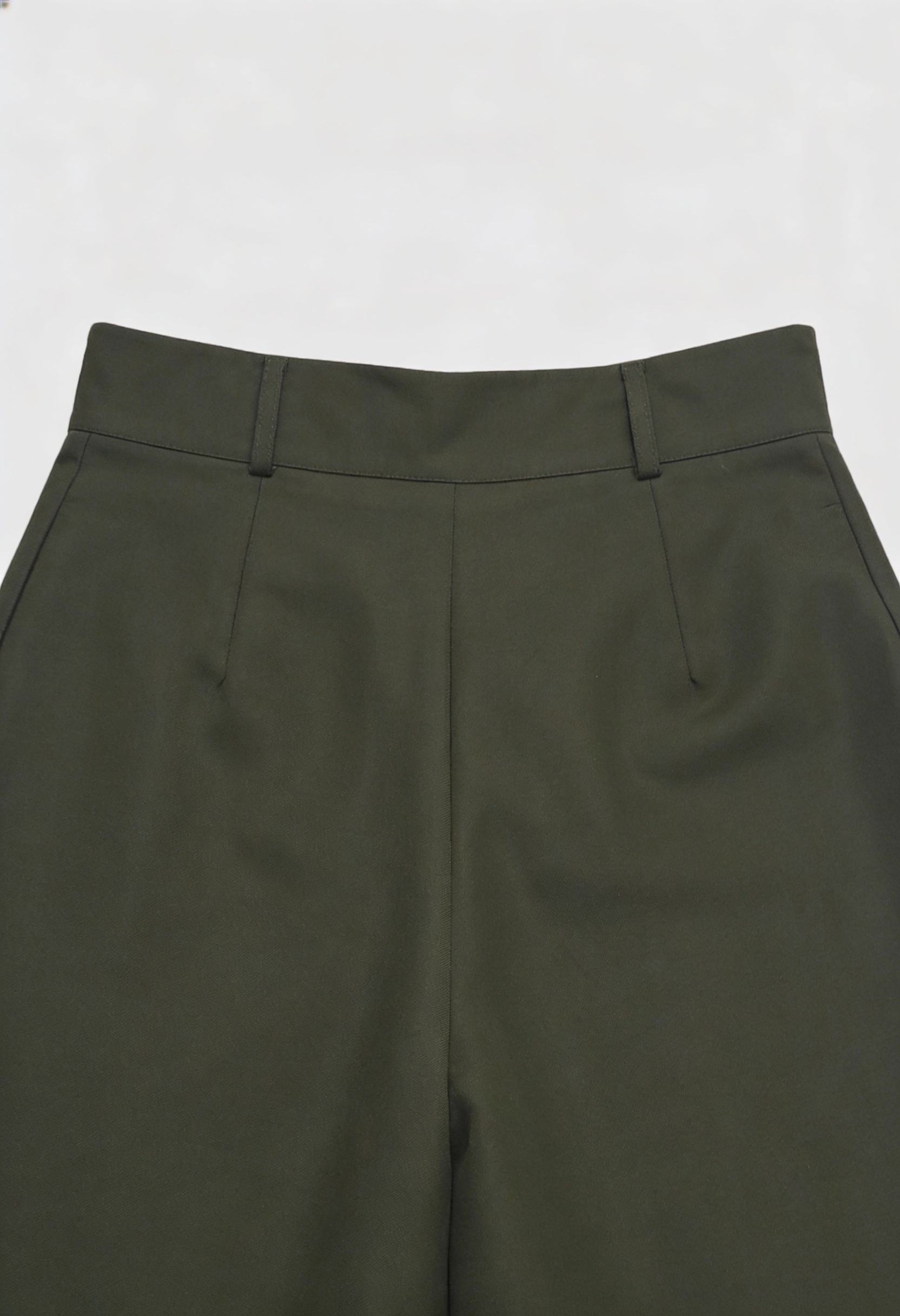 Victoria Lumina high-waisted wide-leg trousers for women in army green, tailored fit, stylish and comfortable for everyday wear.