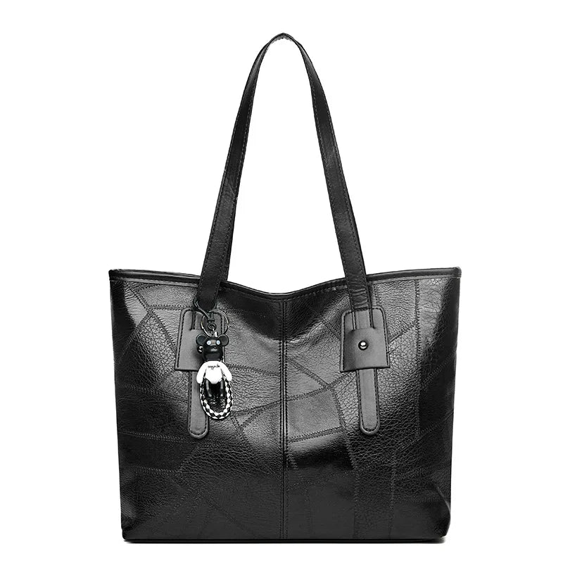 Lumina Wear Victoria vintage-inspired spacious tote bag in khaki with keychain accent, stylish and functional handbag.