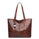 Lumina Wear Victoria vintage-inspired spacious tote bag with keychain accent in khaki, stylish handbag with ample storage.