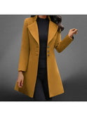 Black Vinci long sleeve coat by Lumina Wear, luxurious Italian-inspired wool coat with tailored fit and elegant design.