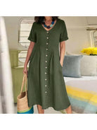 Yasmin™ - Effortless Buttoned Dress