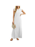 Black Yllona sleeveless casual maxi dress by Lumina Wear, flowing fabric and simple design perfect for everyday wear.