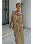 Beige Zeeva™ elegant stylish dress by Lumina Vancouver, one-size, perfect for dress sale, nearly sold out.