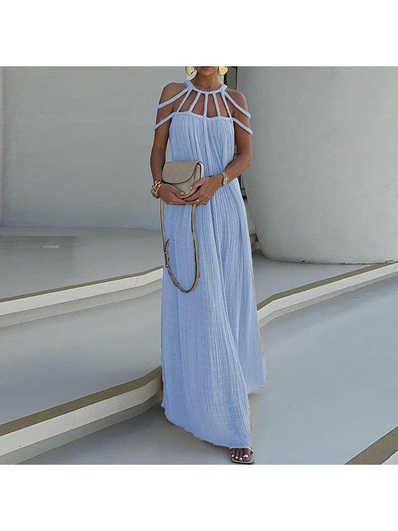 Beige Zeeva™ elegant stylish dress by Lumina Vancouver, featuring a chic design and one-size fit, for a sophisticated look.
