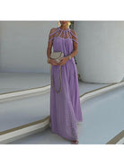 Beige Zeeva™ elegant stylish dress by Lumina Vancouver, showcasing a chic one-size design, nearly sold out.