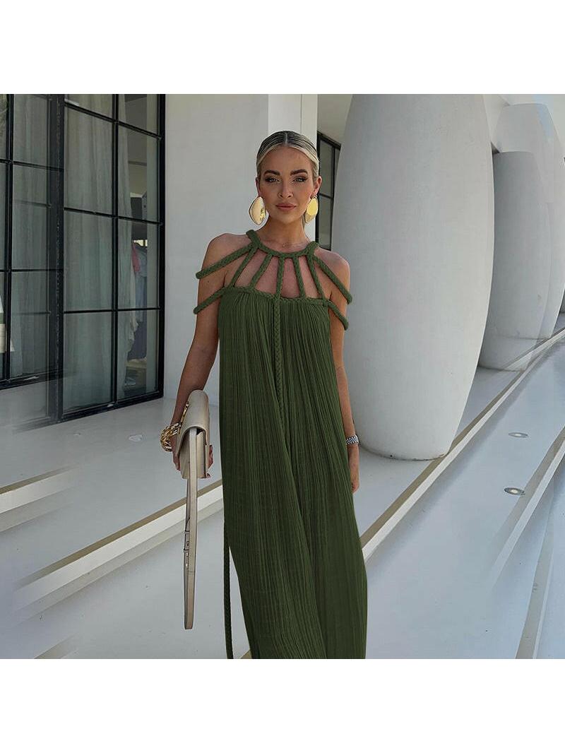 Beige Zeeva™ elegant stylish dress by Lumina Vancouver, showcasing a chic design and one-size fit for dresses sale.