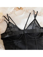 Lumina Vancouver Zuri's lingerie set featuring a delicate lace bra and matching panties in soft pastel colors.